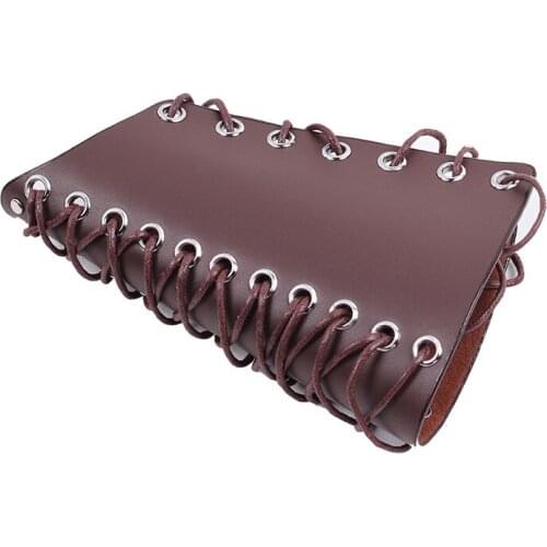 Arm Guard Cow Leather Arm Protector Adjustable Strap Elasticity for Recurve Bow Shooting Barcer Archery Hunting