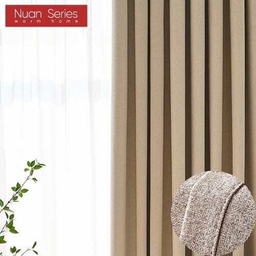 Blackout Curtains Solid Color For Living Room For Window Treatment Drapes Custom Beige Curtain For Bedroom Home Decoration