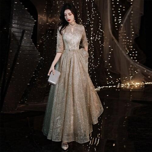 Women Sparkly Beading Prom Dresses 2021 Elegant Backless Lacing Up Long A-Line Tulle Formal Party Gowns