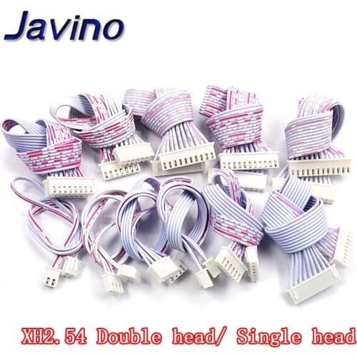5Pcs JST 2.54mm Pitch Connector Cable XH2.54 Plug Line length 20/10CM Red and white 2P/3P/4P/5P/6P/7P/8P/9P/10P/11P/12P
