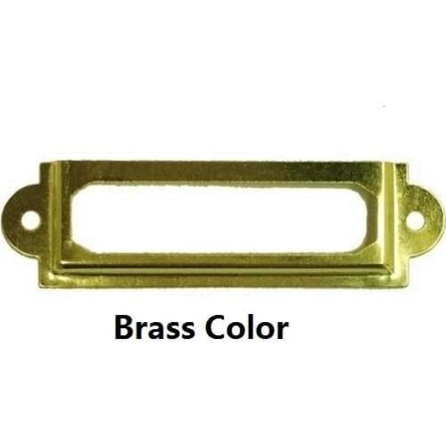 500 PCS 60 X17mm Antique Bronze Brass Golden Red Ancient Color for Box Tags Cards Metal Holder Decoration Archaize Drawer DIY