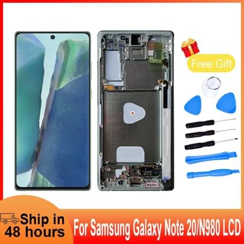6.7" Original New LCD Screen For Samsung Galaxy Note 20 With Frame SM-N980F Mobile Phone LCD Display Replacement