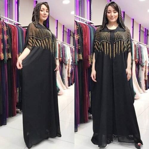 Africa Clothing African Dresses for Women Clothes African Dashiki Dress Plus Size Diamond Abaya Dubai Muslim Dress Robe Africain