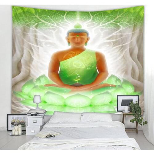 Buddha Mandala Bohemian Wall Tapestry Art Deco Blanket Curtain Hanging at Home Bedroom Living Room Decoration Boho Hippie