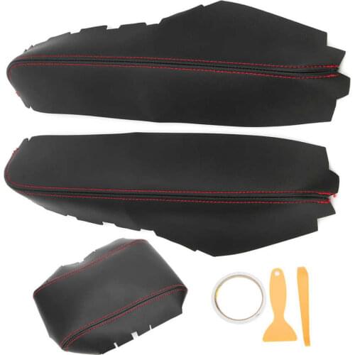 Center Console Armrest Pad Covers PU Leather Protectors Fit for Honda Civic 2016-2018