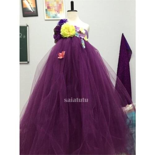 Flower Birthday Spring Summer Autumn Winter Kids Clothes Child Princess Wedding Clothing Vestido tutu Costume Tutu Girls dress