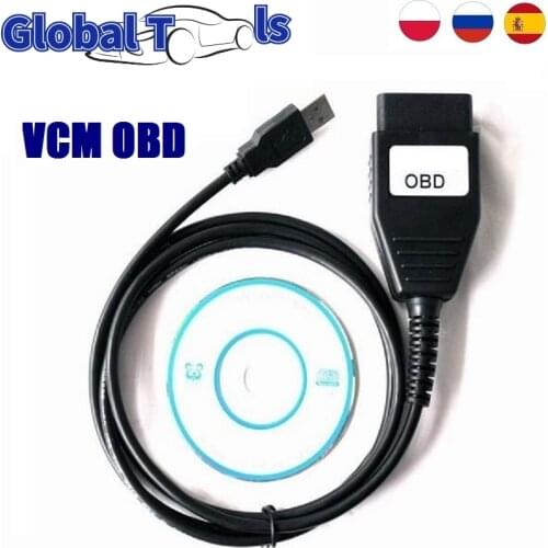 10PCS/Lot FoCOM Diagnostic Interface VCM OBD diagnostic Scanner For Ford Focom MINI VCM Device usb diagnostic cable