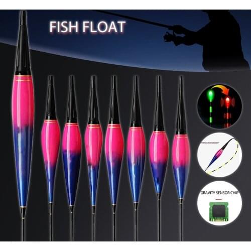 Electronic Luminous Fish Float Long Vertical Luminous Night Lighting Bobbers for Fishing Outdoor