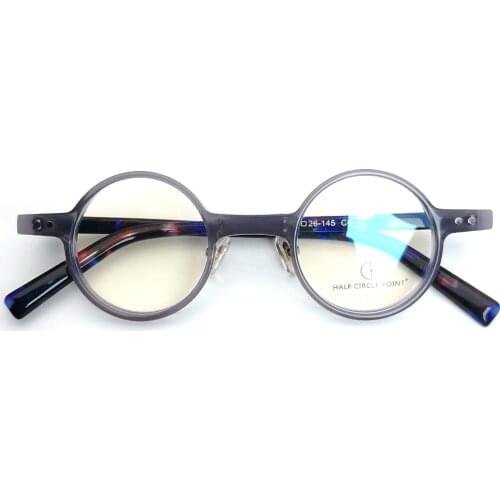 HP238 Acetate Glasses Frame Men Women Handmade Vintage Round 2021 Optical Myopia Prescription Eyeglasses Retro Clear Eyewear