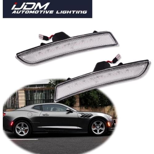 IJDM For 2016-2018 6th Gen Chevrolet Camaro High Quality Smoked/Clear Lens Red LED Rear Side Marker Lights Wheel Arch Lights T10