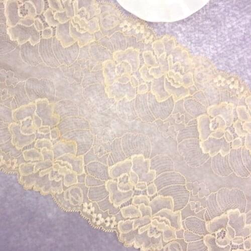 #73 Lace 20CM Wide 2 yards/lot Stretch Elastic Mesh Fabric Edge Trim DIY Sewing Supplies Home Party Decorations