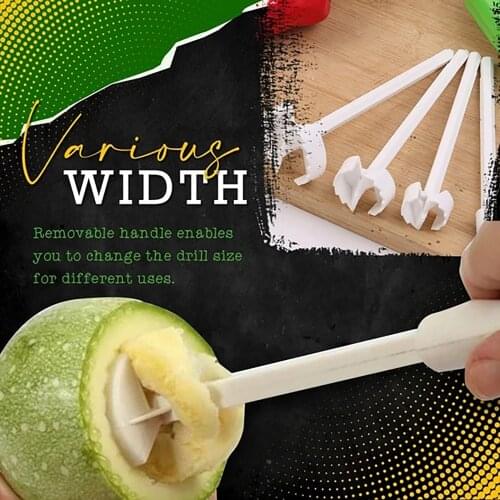 Multifunctional Vegetable Nucleating Knife Kitchen Gadget Spiral Hollow Drill Kiwi Fruit Knife Avocado Cutting Nucleator Gadget