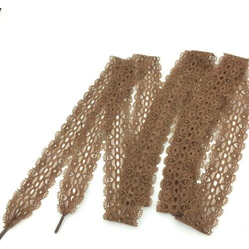 Fashion 47'' Lace Material Shoelace Bohemia Flower Design Shoelace For Leather Shoes/Sneakers/Boots