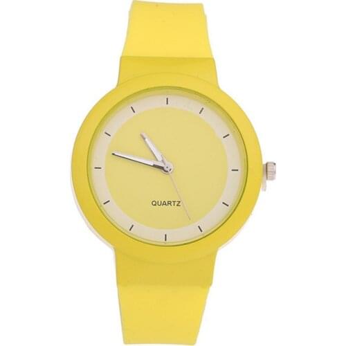 Fashion Women Candy Color Round Dial Silicone Band Analog Quartz Wrist Watch Christmas Tendencia Reloj Mujer Relogio Feminino