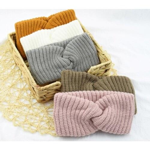 New Wide Thicken Women Headband Turban Knot Girls Hair Band Soft Elastic Knitted Female Hairband Hair Accessories