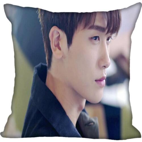 New Custom Park Hyung Sik Pillowcases Printed Square Silk Pillowcase Home Decorative zipper Satin Pillowcases (One Side)