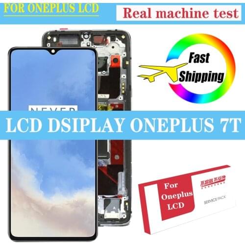 Original 6.55'' Amoled LCD for Oneplus 7T Display Touch Screen Digitizer Assembly One plus 7T Repair Parts with Service Pack