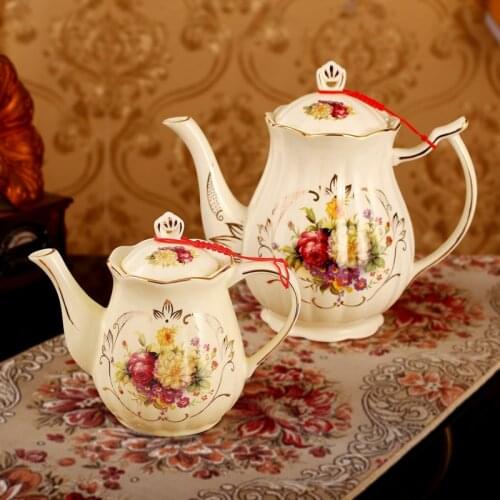 European Style Pastoral Ceramic Oil Pot Soy Sauce Vinegar Bottle Household Large Capacity Seasoning Tank Kitchen Cooking Tools