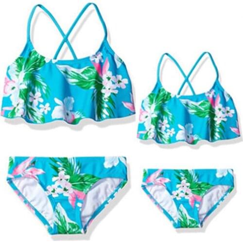 Family Match Bikini Set 2018 Mother Daughter Swimsuit Swimwear Women Kids Girl Bathing Suit Beachwear Brazilian Swimming Costume