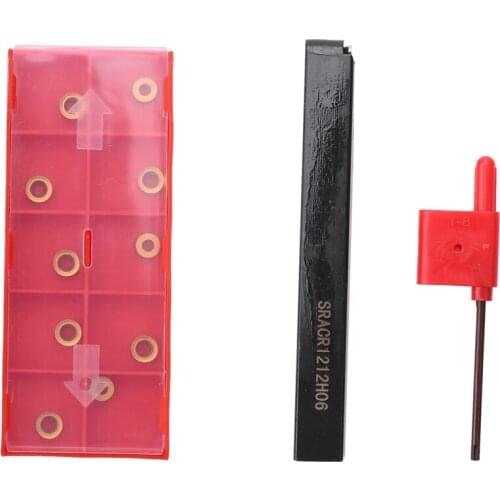 SRACR1212H06 Holder +Indexable Boring Bar Wrench+10PCS Carbide Insert Blades for Lathe Turning Tool Machine Tool Sets