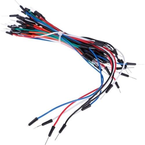 65pcs/lot DIY Starter Kit 16cm-24.8cm Jump Wire Cable Male To Male Flexible Jumper Wires For Breadboard