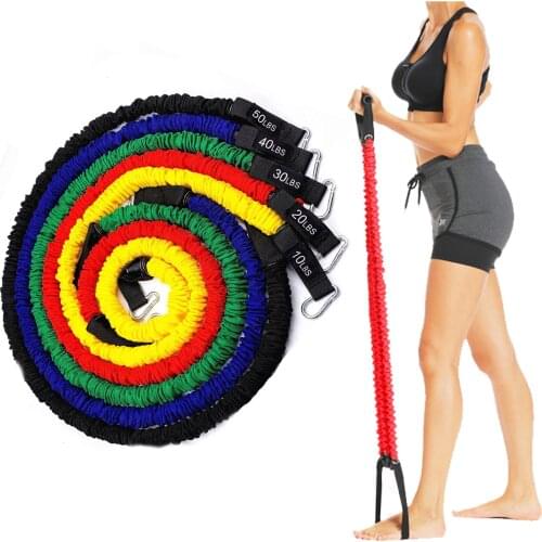 Gym Home Resistance Bands With Handles 11pcs Set Pulling Rope Elastic Fitness 5 Levels Workout Exercise Band 100LB 150LB