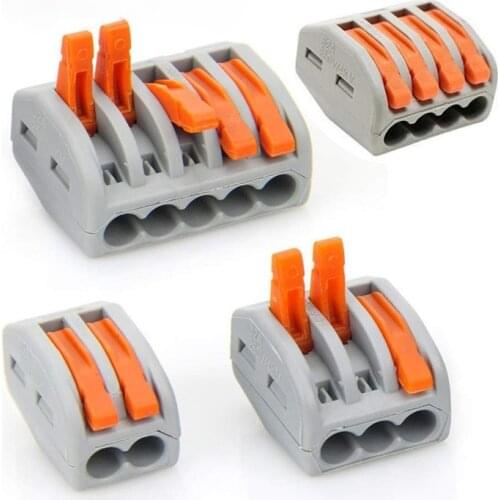 Mini Fast Universal Wiring Push-in Terminal Block Fast Wire Connection Push Wiring Terminal Home Compact Housing Electronics