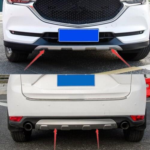 High quality Car styling 2pcs Stainless steel Front and Rear Bumper Skid Protector Plate cover for Mazda CX-5 2017 2018