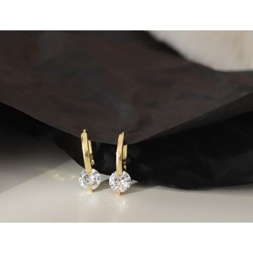 2021 New Arrival Metal Classic Star Dangle Earrings Zircon Earrings For Women Simple Elegant Jewelry
