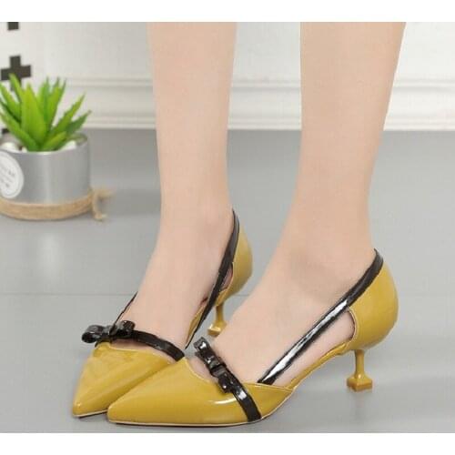 Baotou womens shoes 2021 new fashion pointed shallow mouth single shoes sweet and versatile stiletto high heel sandals