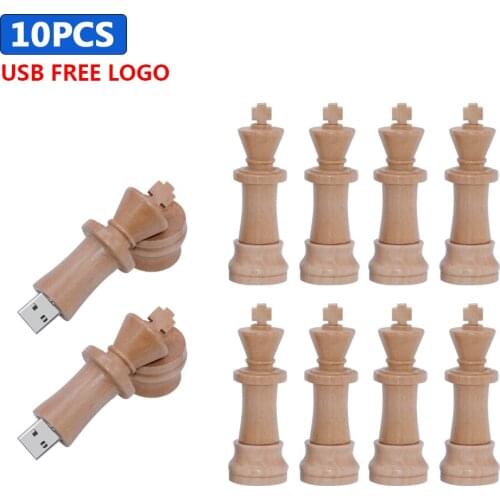 10pcs/lot Wooden USB2.0 flash drive U disk creative gift pen drive 4GB 8GB 16GB 32GB pen drive 64GB memory usb stick wholesale