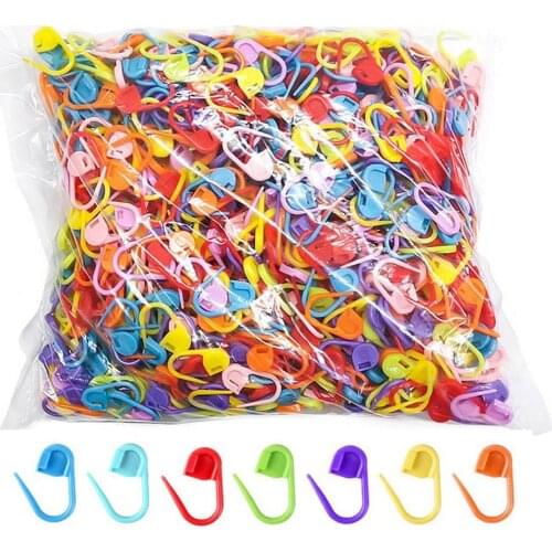 100 Pieces Mix Color Knitting Markers Stitch Knitting Place Markers DIY Craft Plastic Safety Pins Needle Clip Counter