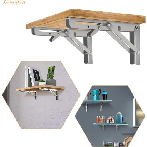 2PCS Stainless Steel Bracket Durable Wall Shelf Support Frame Microwave Oven Wall Mount Rack Decoration Storage Holders #LR1