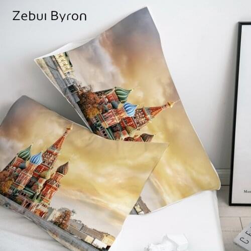 3D Pillow Case Pillowcase Custom/50x70/50x75/50x80/70x70 Decorative Pillow Cover,Bedding Moscow,Home textile Drop Ship