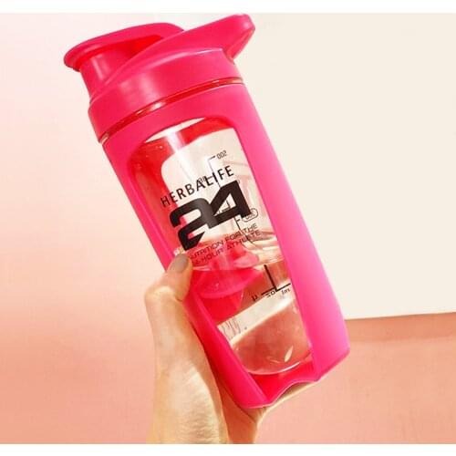 500ml/1000ml New arrival 6 color Herbalife bottle 24Fit Milk Shake Straw Sports Plastic Space Water Bottle Kettle