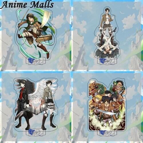 Anime Attack on Titan Figure Acrylic Stand Model Toy Levi Ackerman Action Figures Decoration Anime Lovers Birthday Collcet Gifts