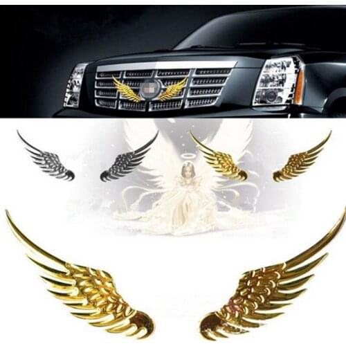 Car 3D Angel Wings Window Bumper Body Emblem Stickers For Buick Regal Lacrosse Excelle GT Volkswagen POLO Tiguan Passat Golf