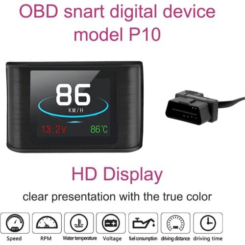HUD LCD Screen Car Head Up Display w/GPS Navigation OverSpeed Alarm Voltmeter Warning for All Vehicle