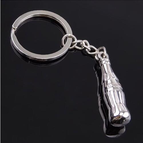 3D Cold Drink Keychain Coke-shape KeyChains Fashion Creative Cola-Model Key Chains Men Women Car Bag Pendant Key Rings