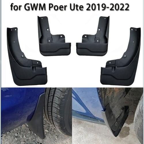 For Great Wall Cannon GWM Pao Poer Ute 4x4 2019-2022 Molded Mud Flaps Sedan Mudflaps Splash Guards Mud Flap Mudguards
