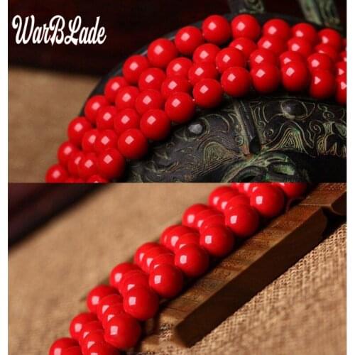 Wholesale Natural Stone Red Coral Beads 4mm 6mm 8mm 10mm Dark Red Coral Round Loose Beads DIY Bracelet Necklace Jewelry Making