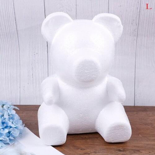 Rose Bear Flower Bear 33cm Size Embryo Foam Roseonly Bear Mold Foam Plastic Flower Artificial Flowers Mold