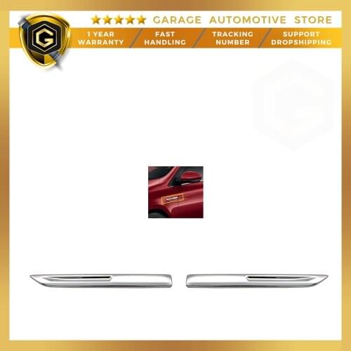 For Megane 4 Stainless Steel Chrome Fender Signal Lath 2 Piece 2016 and Post