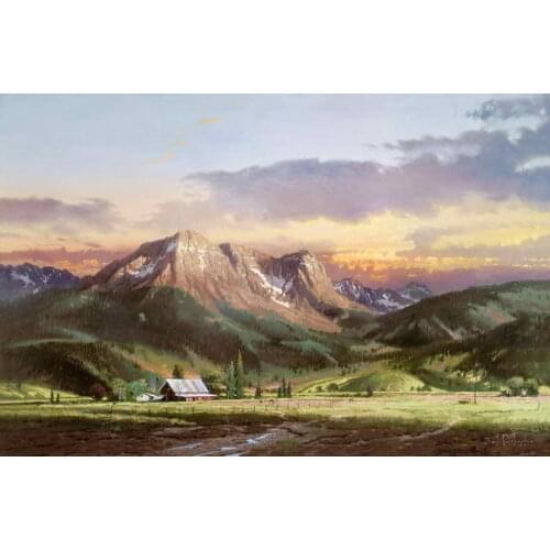 Dusk In The Valley Thomas Kinkade HD Canvas Print Living Room Bedroom Wall Pictures Art Painting Home Decoration