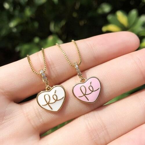 Funmode Creative Cute Heart Shape Women Jewelry Pendant Slide Necklace for Girls Party Show Gifts Wholesale FN11