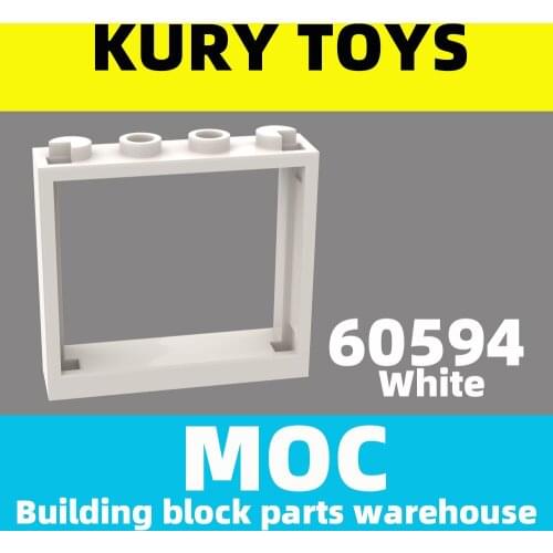 Kury Toys DIY MOC For 60594 Building block parts For Window 1 x 4 x 3 - No Shutter Tabs For Door-Window