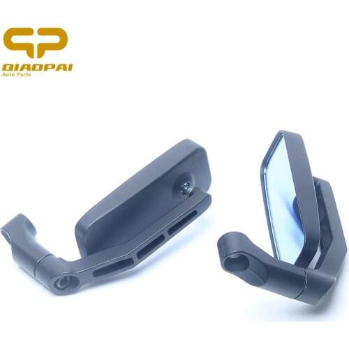 Square Motorcycle Rearview Mirror Modified Retro Aluminum Folding Black Motorbike Bar End Mirror 8mm 10mm Square Rearview Mirror
