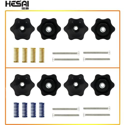 M5 Plum Hand Tighten Nuts Handle Thread Star Mechanical Black Nuts Clamping Knob Manual Nut Spring kit for 3D Printer Accessorie