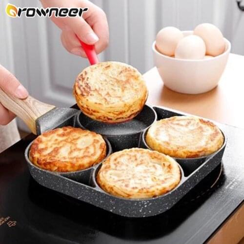 Mini Cute Shaped Egg Pot Frying Pan Breakfast Omelette Home Non Stick Long Handle Anti-scratch Coating Kitchen Cooking Cookware