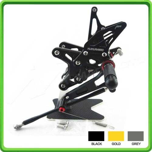Motorcycle Adjustable Rearsets Rear set sets Foot Rest Pegs Pedal For Kawasaki Ninja ZX6R ZX 6R ZX-6R 2009 2010 2011 2012 Black